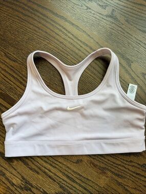 Nike Pale Purple Racerback Sports Bra with White Swoosh
